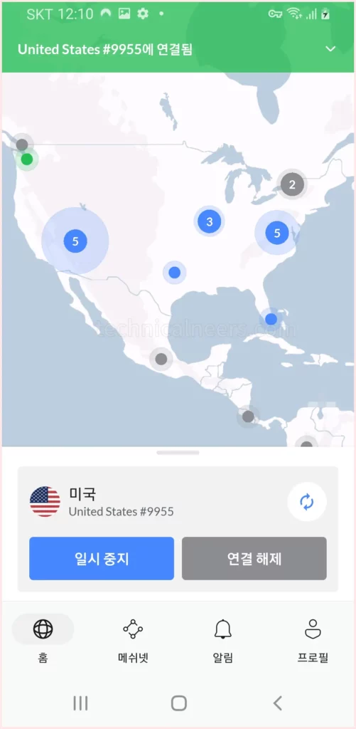 🔹 Nord VPN 국가 리스트 (60개국 5800+ 이상 서버)